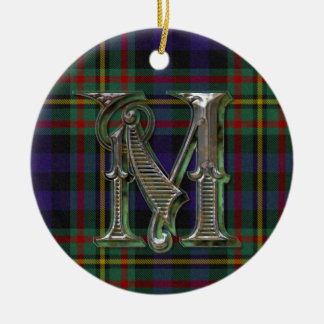 MacLellan Plaid Monogram ornament