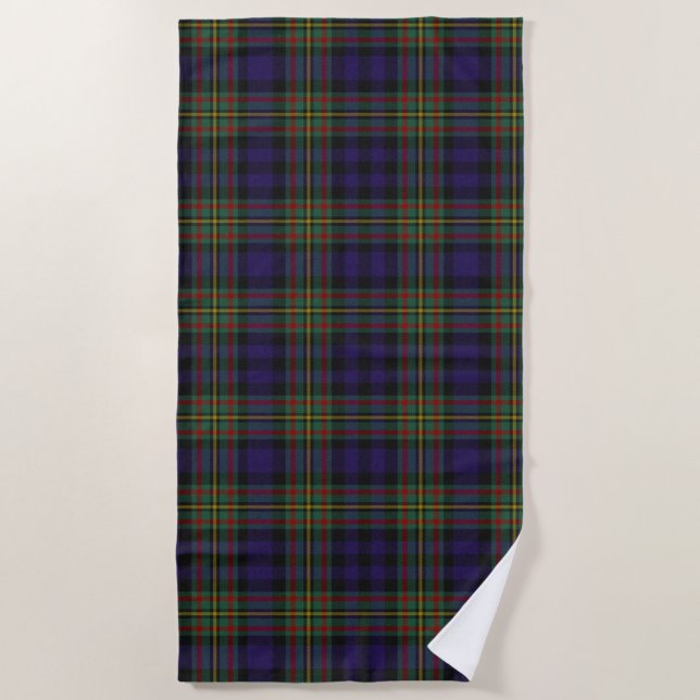 MacLellan Tartan Plaid Beach Towel (Front)