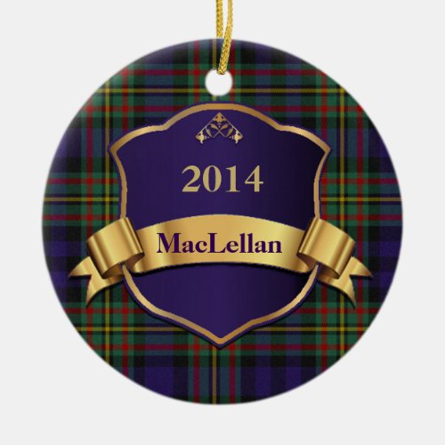 MacLellan Tartan Plaid Custom ornament