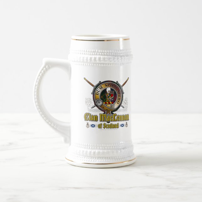 MacLennan Clan Badge Beer Stein (Left)