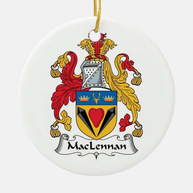 MacLennan Family Crest Ceramic Ornament (Front)