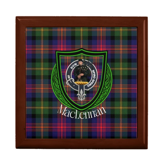 MacLennan Scottish Clan Tartan & Crest Gift Box (Front)