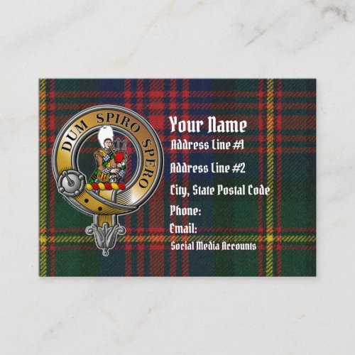 MacLennan Tartan  Badge Business Card