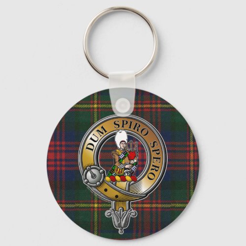 MacLennan Tartan  Badge Keychain