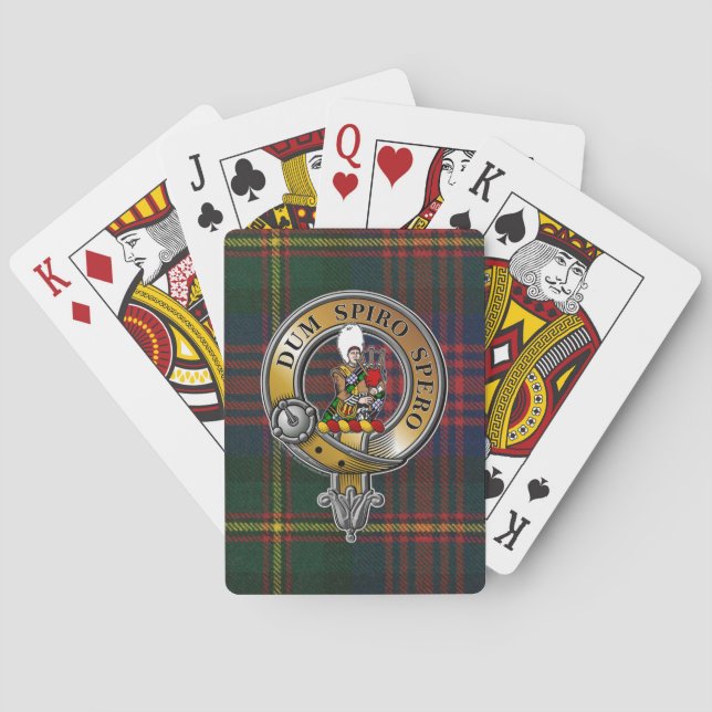 MacLennan Tartan & Badge Poker Cards (Back)