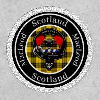 Clan MacLeod Crest Tartan Custom Iron On Patch