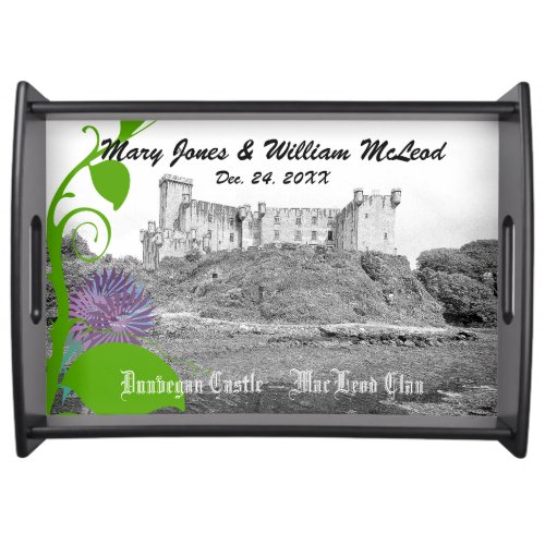 MacLeod Clans Dunvegan Castle Wedding Date Serving Tray