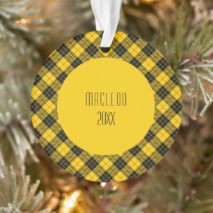 MacLeod Clan Tartan Plaid Pattern Ornament