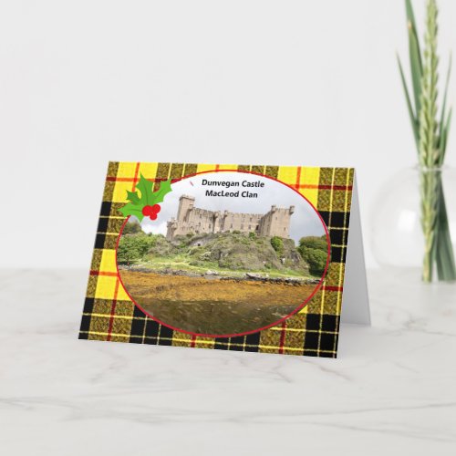 MacLeod Clans Dunvegan Castle  Tartan Christmas  Holiday Card