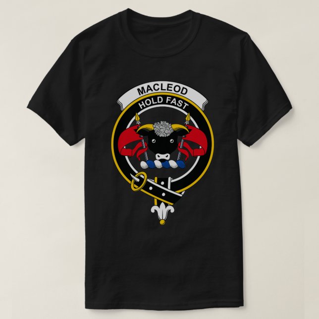 MacLeod Crest Tartan Clan Scottish Clan T-Shirt (Design Front)