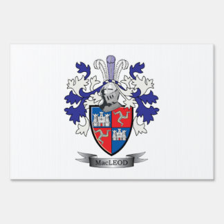 MacLeod Family Crest Coat of Arms Yard Sign