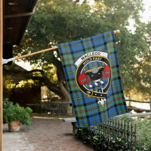 MacLeod Of Harris Ancient Tartan Flag Clan Badge