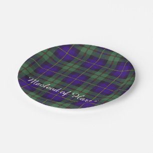 Macleod of Harris clan Plaid Scottish tartan Paper Plates
