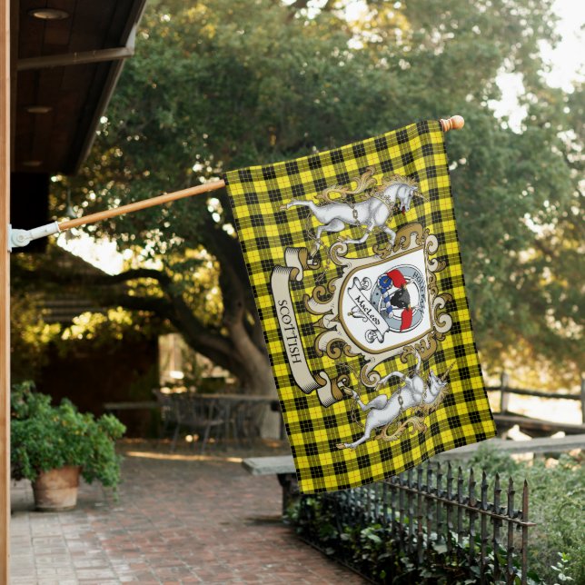 MacLeod Of Lewis Modern Tartan Flag Clan Badge Lio (In SItu)