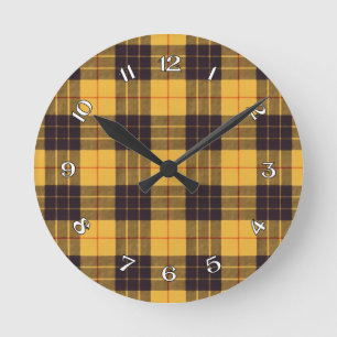 Macleod of Lewis & Ramsay Scottish Tartan Round Clock