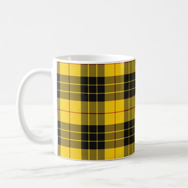 MacLeod Scottish Clan Tartan Plaid Pattern Coffee Mug (Left)