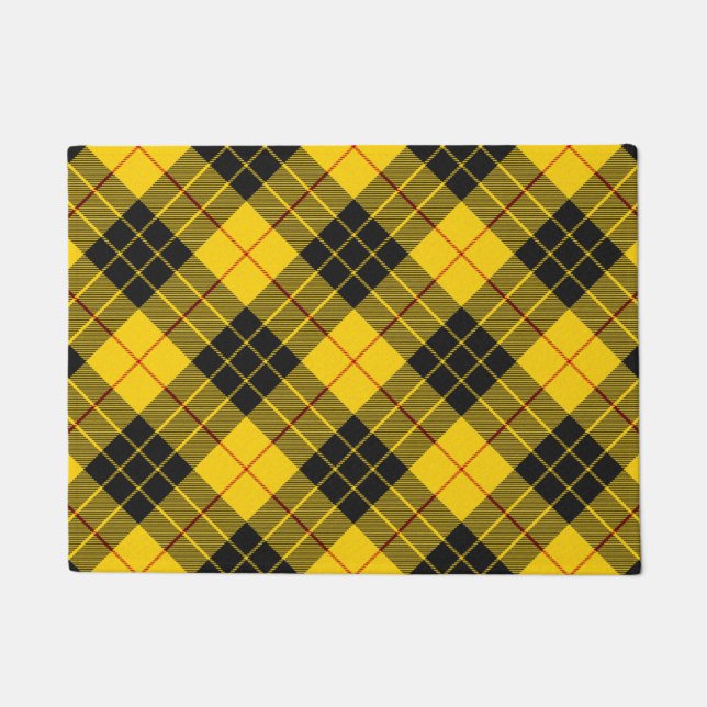 MacLeod Scottish Clan Tartan Plaid Pattern Doormat (Front)