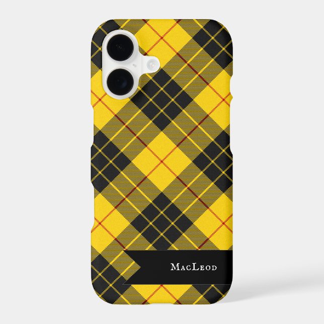 MacLeod Scottish Clan Tartan Plaid Pattern iPhone Case (Back)