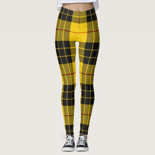 MacLeod Scottish Clan Tartan Plaid Pattern Leggings