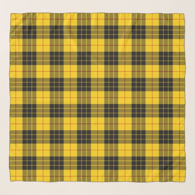 MacLeod Scottish Clan Tartan Plaid Pattern Scarf (Front)