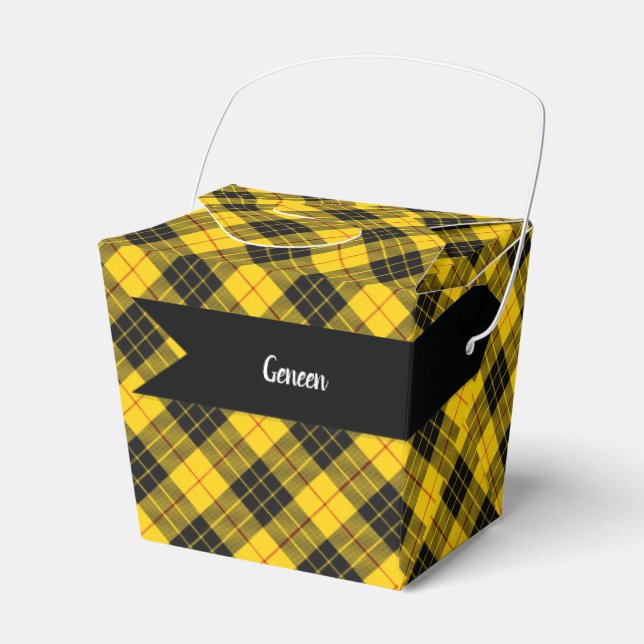 MacLeod Scottish Tartan Plaid Pattern Favor Boxes (Front Side)