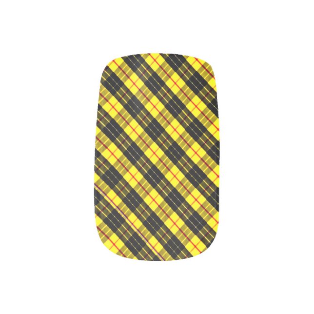 MacLeod Tartan Lewis Minx Nail Art (Left Thumb)
