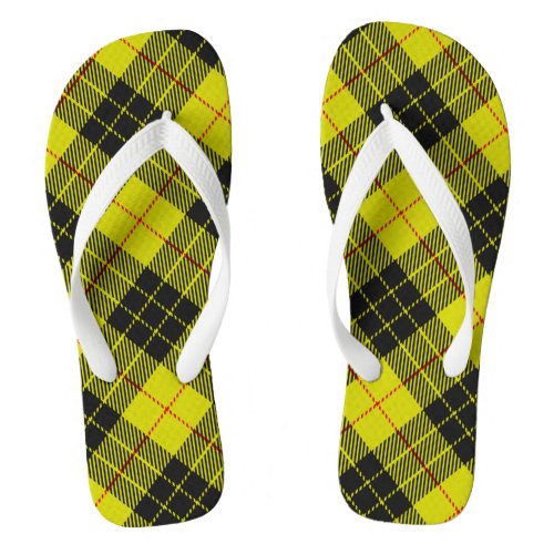 MacLeod tartan pattern Flip Flops