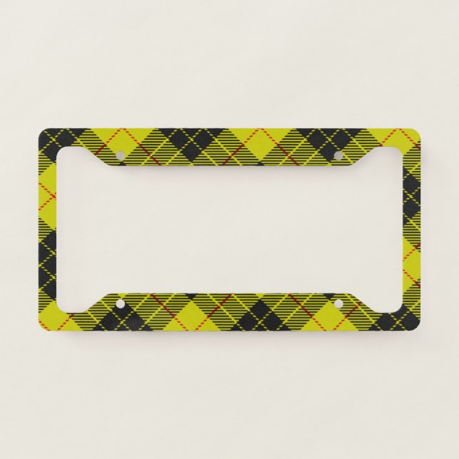 MacLeod tartan pattern License Plate Frame (Front)