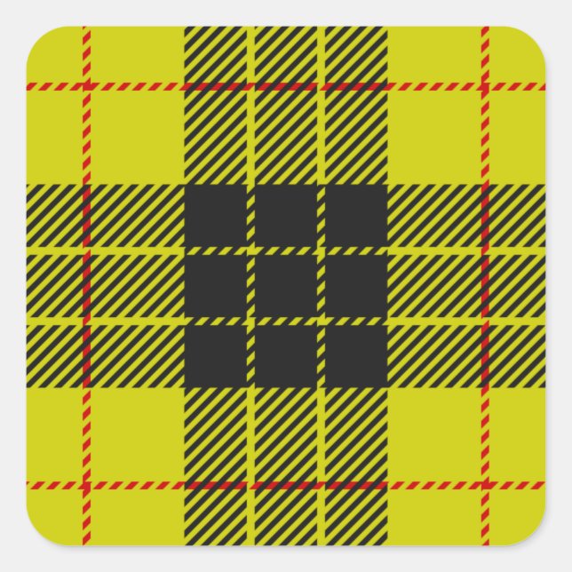 MacLeod tartan pattern Square Sticker (Front)