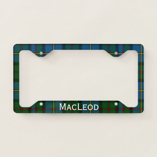 MacLeod Tartan Plaid License Plate Frame (Front)
