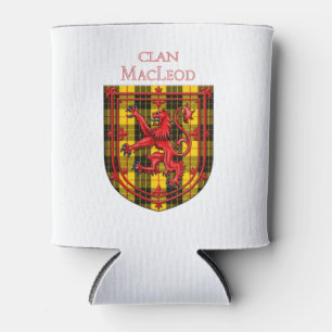 MacLeod Tartan Scottish Plaid Lion Rampant Can Cooler