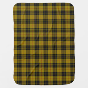 MacLeod tartan yellow black plaid Baby Blanket