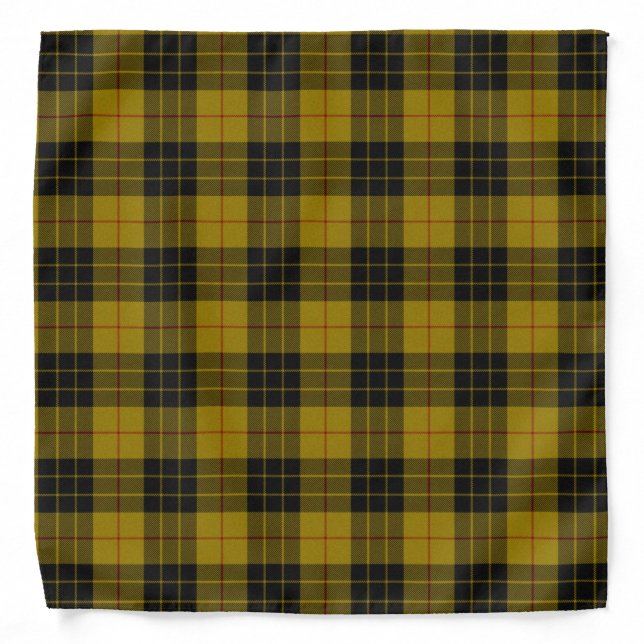 MacLeod tartan yellow black plaid Bandana (Front)