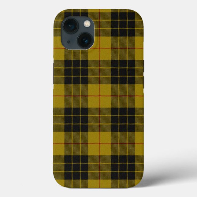 MacLeod tartan yellow black plaid Case-Mate iPhone Case (Back)