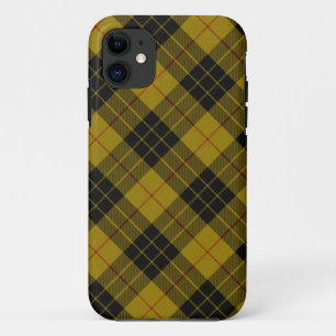 MacLeod tartan yellow black plaid iPhone 11 Case