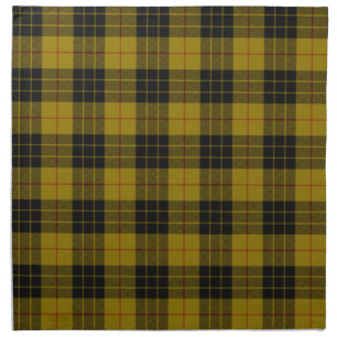 MacLeod tartan yellow black plaid Cloth Napkin