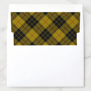 MacLeod tartan yellow black plaid Envelope Liner