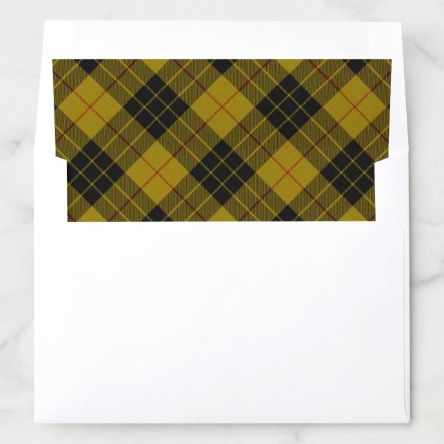 MacLeod tartan yellow black plaid Envelope Liner (In Envelope)