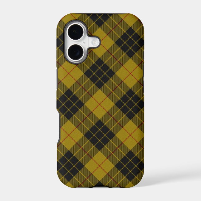 MacLeod tartan yellow black plaid iPhone Case (Back)