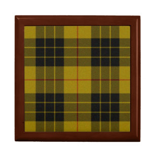 MacLeod tartan yellow black plaid Keepsake Box