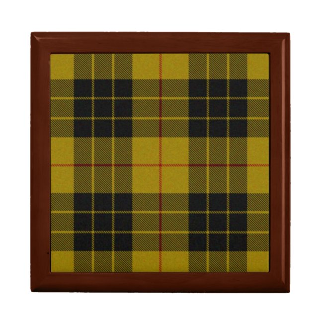 MacLeod tartan yellow black plaid Keepsake Box (Front)