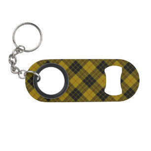 MacLeod tartan yellow black plaid Keychain Bottle Opener