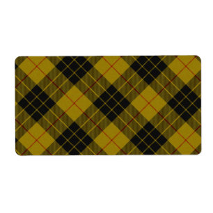 MacLeod tartan yellow black plaid Label
