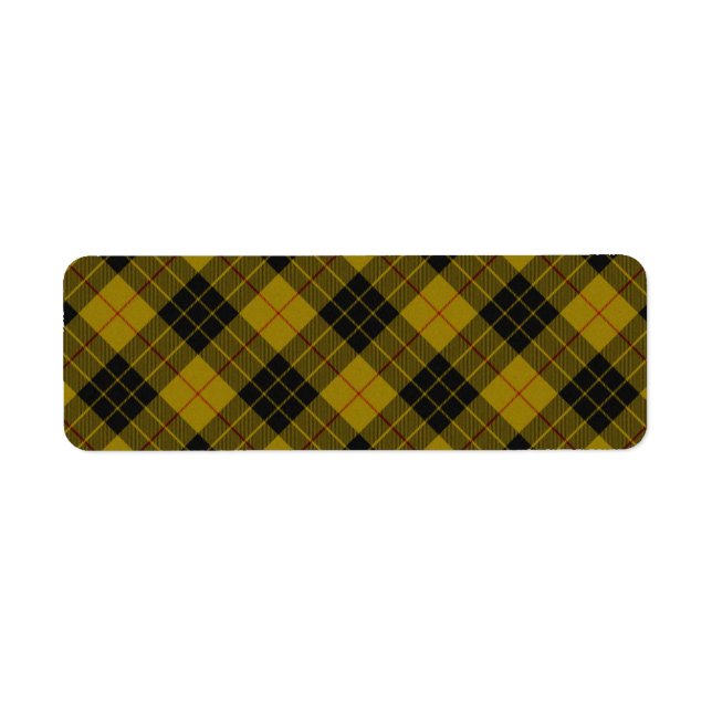 MacLeod tartan yellow black plaid Label (Front)