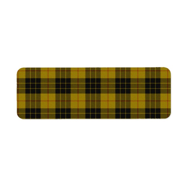 MacLeod tartan yellow black plaid Label (Front)