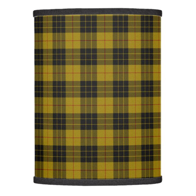 MacLeod tartan yellow black plaid Lamp Shade (Front)