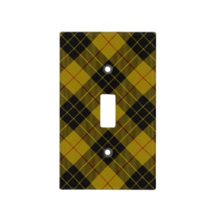 MacLeod tartan yellow black plaid Light Switch Cover