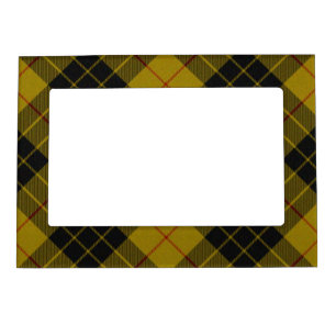 MacLeod tartan yellow black plaid Magnetic Frame