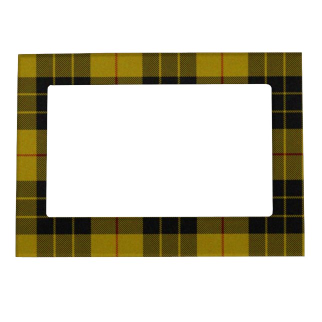 MacLeod tartan yellow black plaid Magnetic Photo Frame (Front)