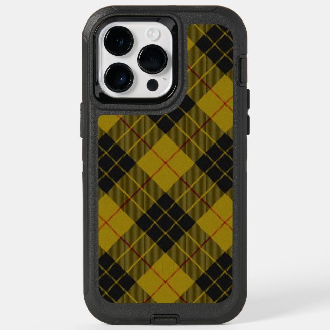 MacLeod tartan yellow black plaid Otterbox iPhone Case (Back)